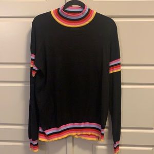 Colorful Striped Turtleneck